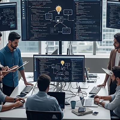 Techies Working Together